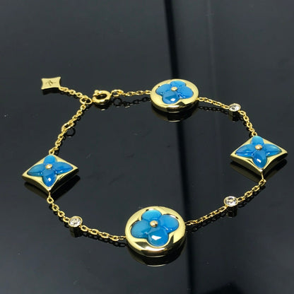 [Avelora]STAR AND SUN 4 MOTIF BLUE BRACELET