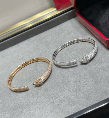 [Avelora Jewelry ]PANTHERE FULL DIAMOND OPEN BRACELET