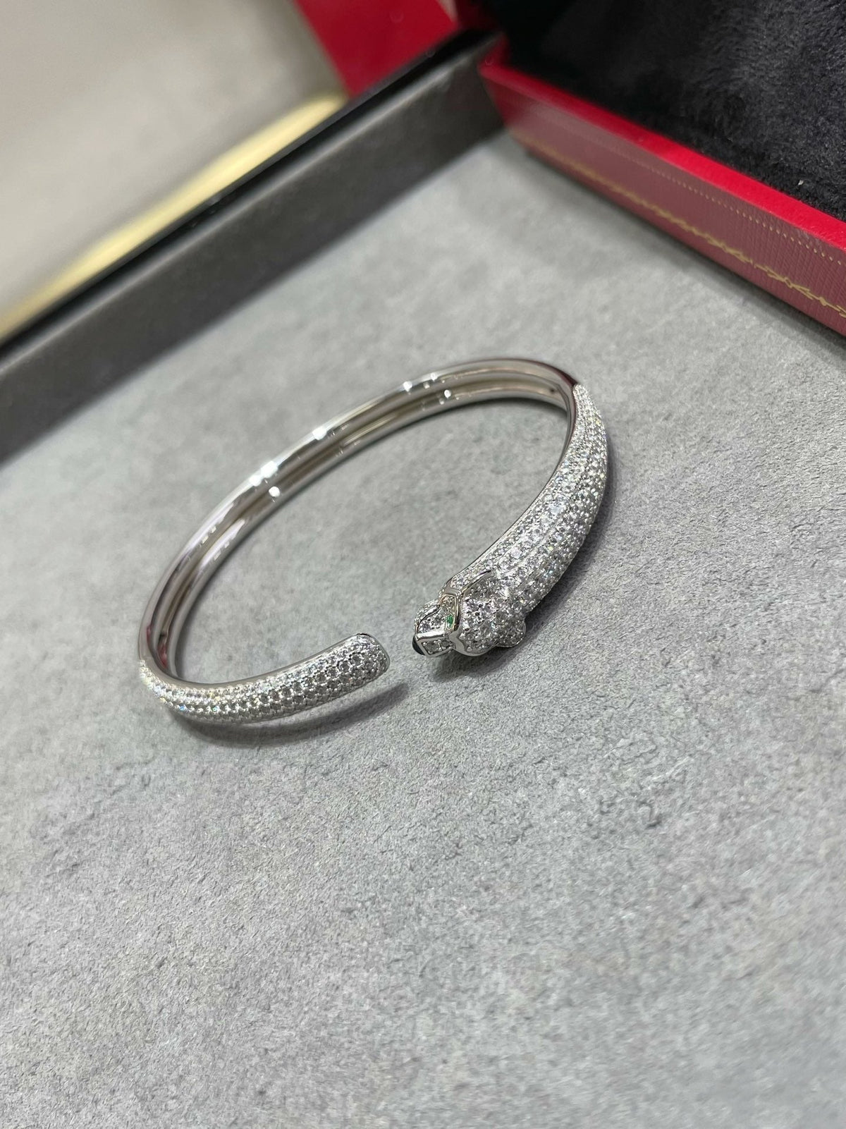 [Avelora Jewelry ]PANTHERE FULL DIAMOND OPEN BRACELET