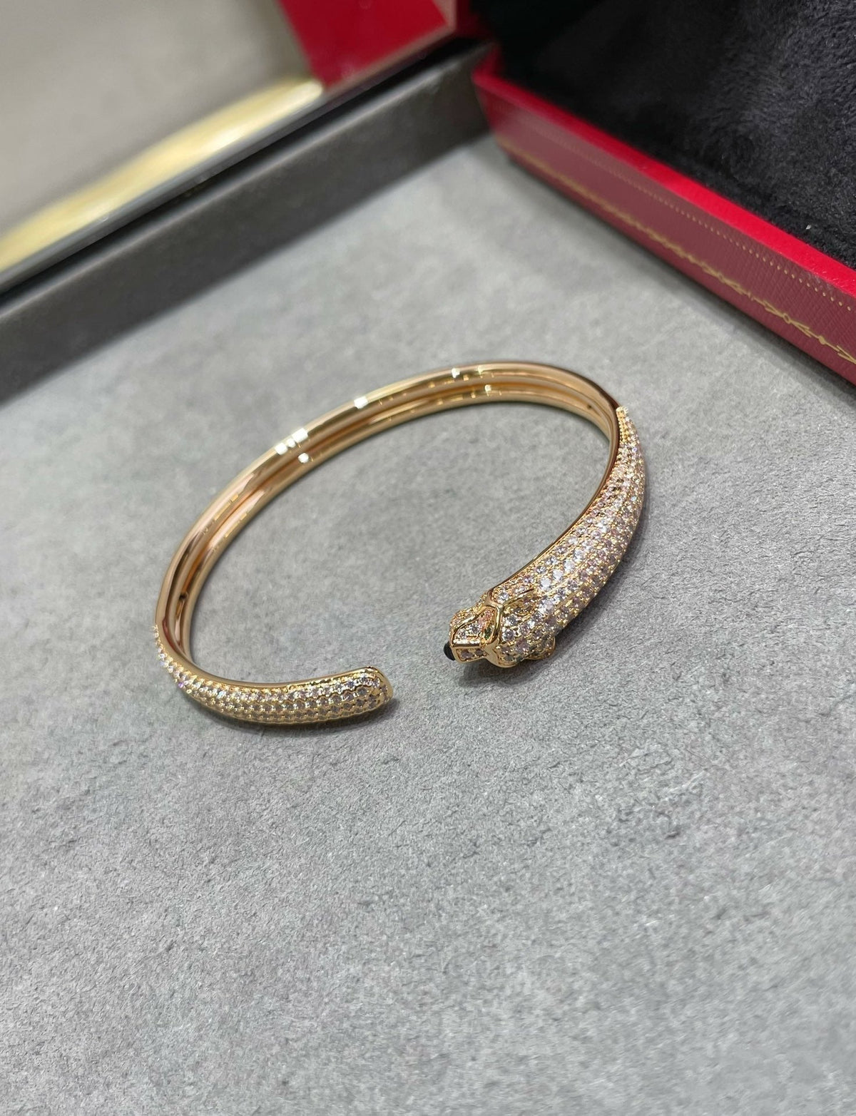 [Avelora Jewelry ]PANTHERE FULL DIAMOND OPEN BRACELET