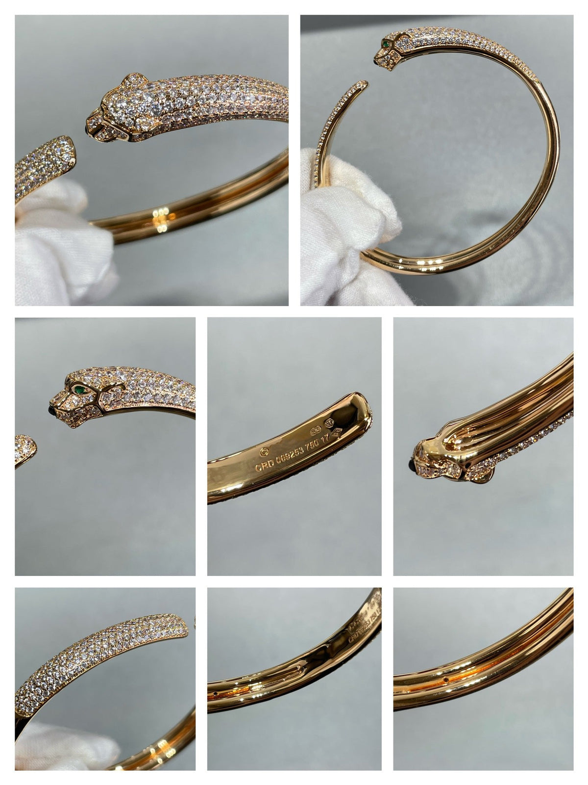 [Avelora Jewelry ]PANTHERE FULL DIAMOND OPEN BRACELET