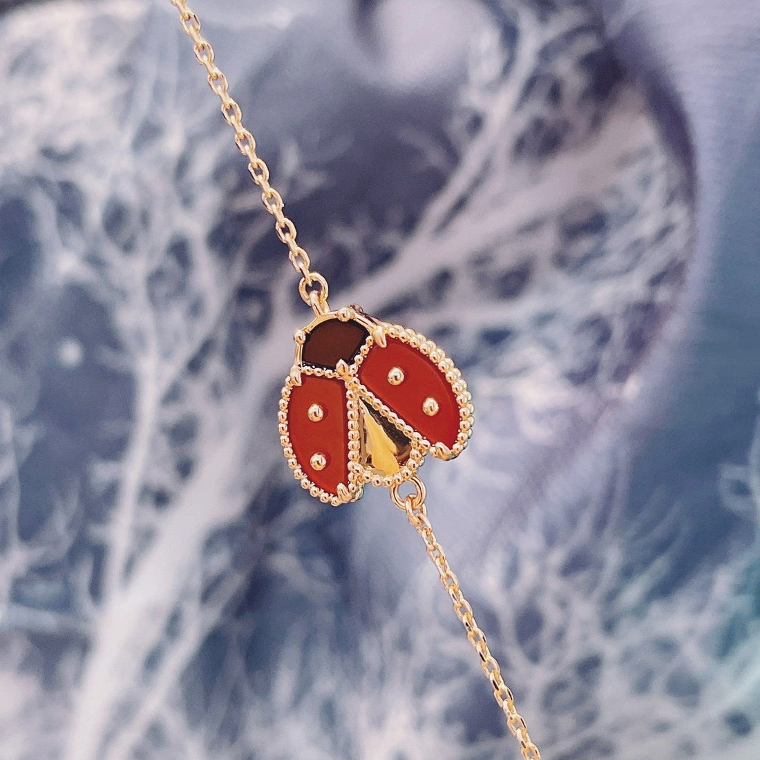 [Avelora Jewelry ]LUCKY SPRING 1 MOTIF PINK GOLD BRACELET