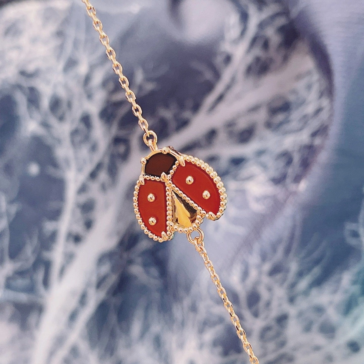 [Avelora Jewelry ]LUCKY SPRING 1 MOTIF PINK GOLD BRACELET
