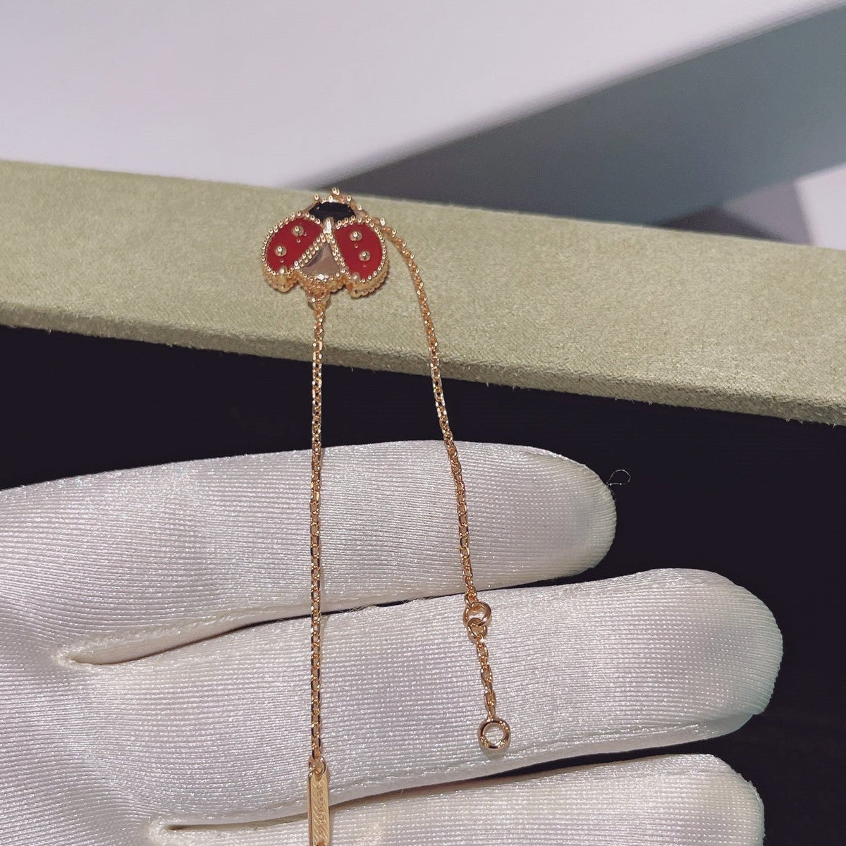 [Avelora Jewelry ]LUCKY SPRING 1 MOTIF PINK GOLD BRACELET