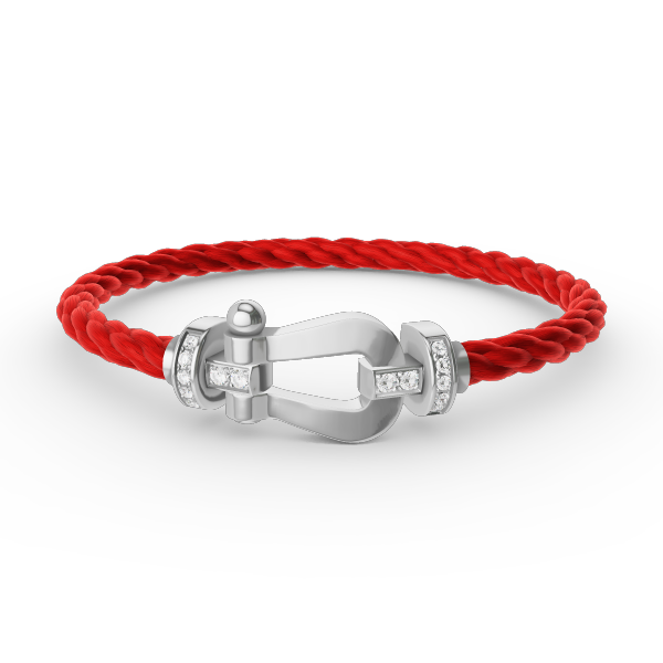 [Avelora Jewelry ]FORCE LARGE HORSESHOE HALF DIAMOND BRACELET SILVER