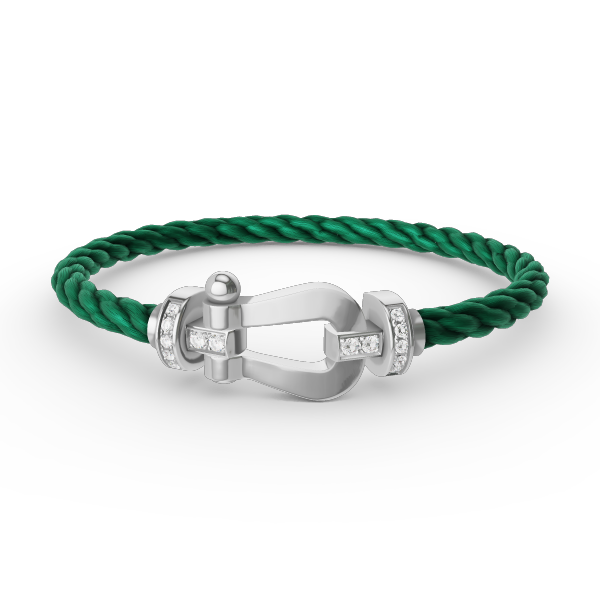 [Avelora Jewelry ]FORCE LARGE HORSESHOE HALF DIAMOND BRACELET SILVER
