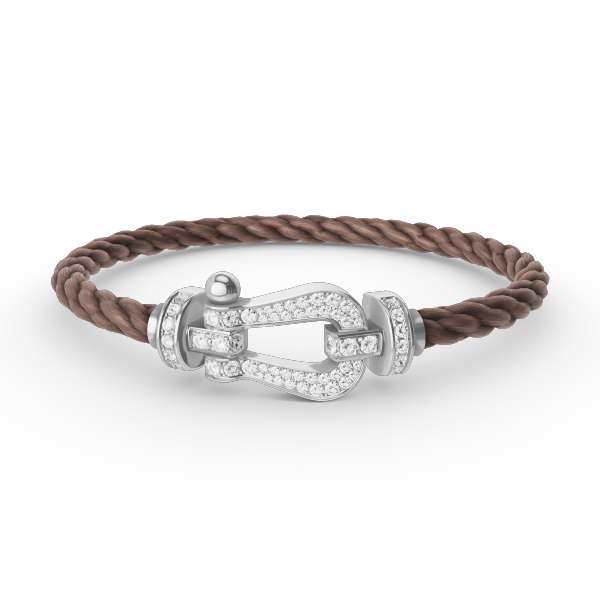 [Avelora Jewelry ]FORCE LARGE HORSESHOE FULL DIAMOND BRACELET SILVER