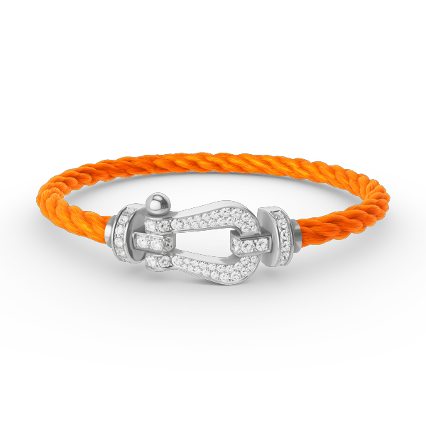 [Avelora]FORCE LARGE HORSESHOE FULL DIAMOND BRACELET - WHITE GOLD