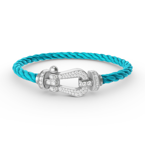 [Avelora]FORCE LARGE HORSESHOE FULL DIAMOND BRACELET - WHITE GOLD