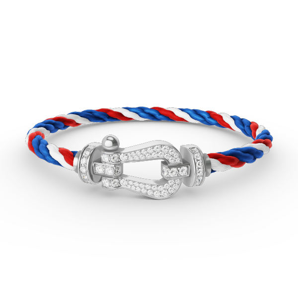[Avelora Jewelry ]FORCE LARGE HORSESHOE FULL DIAMOND BRACELET SILVER