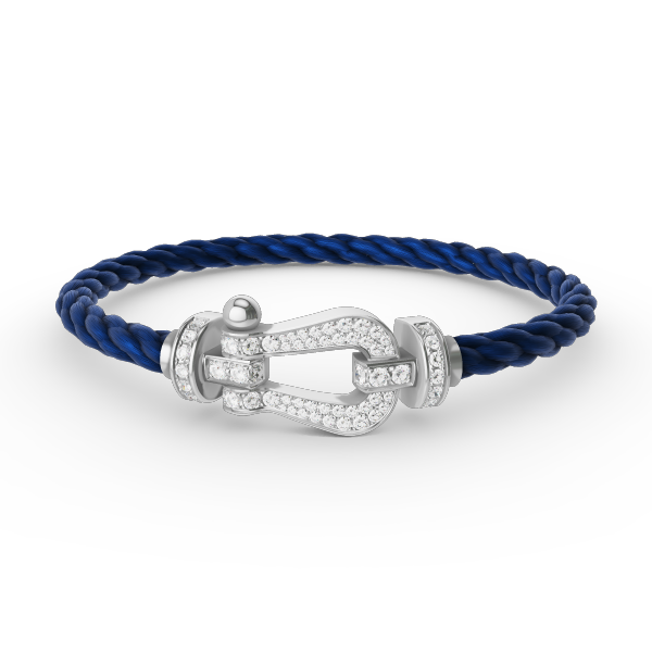 [Avelora]FORCE LARGE HORSESHOE FULL DIAMOND BRACELET - WHITE GOLD