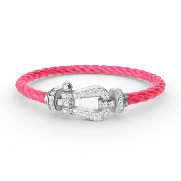 [Avelora]FORCE LARGE HORSESHOE FULL DIAMOND BRACELET - WHITE GOLD