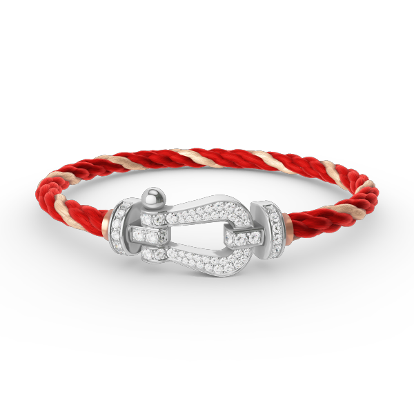 [Avelora]FORCE LARGE HORSESHOE FULL DIAMOND BRACELET - WHITE GOLD