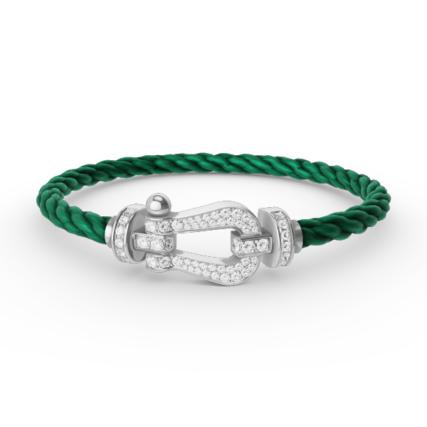 [Avelora]FORCE LARGE HORSESHOE FULL DIAMOND BRACELET - WHITE GOLD