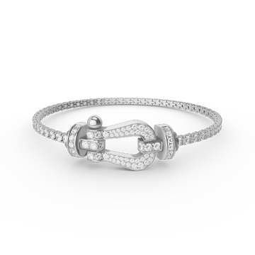 [Avelora Jewelry ]FORCE  LARGE HORSESHOE FULL DIAMOND TENNIS BRACELET