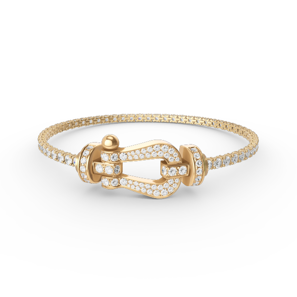 [Avelora Jewelry ]FORCE  LARGE HORSESHOE FULL DIAMOND TENNIS BRACELET